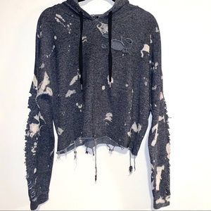 Tie-dye Crop Top Hoodie